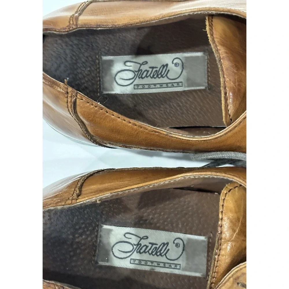 Fratelli Rossetti Men's 10M Brown Woven Leather Lace Up Dress Shoes 3001